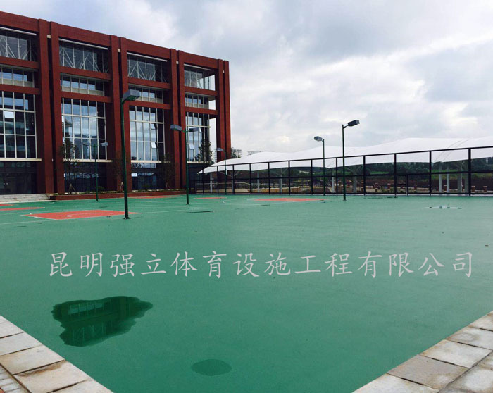 安寧中學(xué)太平分校硅PU籃、排球場(chǎng)工程