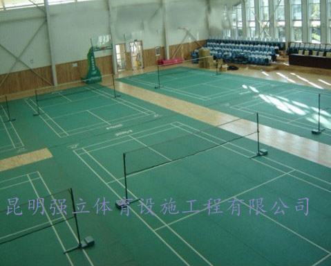 云南省交警總隊體育館籃球場體育木地板工程